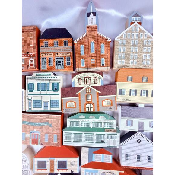 Rare Huge Lot 47 Cat’s Meow Village Signed Faline 1987–1997 Civil War Series - Picture 3 of 15